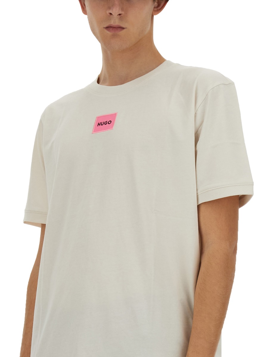 Hugo T-SHIRT WITH LOGO Wit