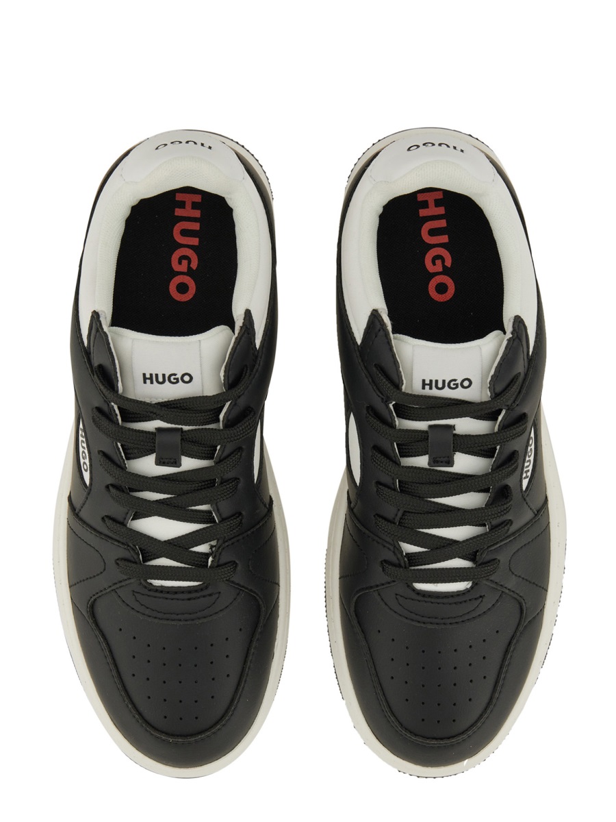 Hugo LEATHER SNEAKER Zwart