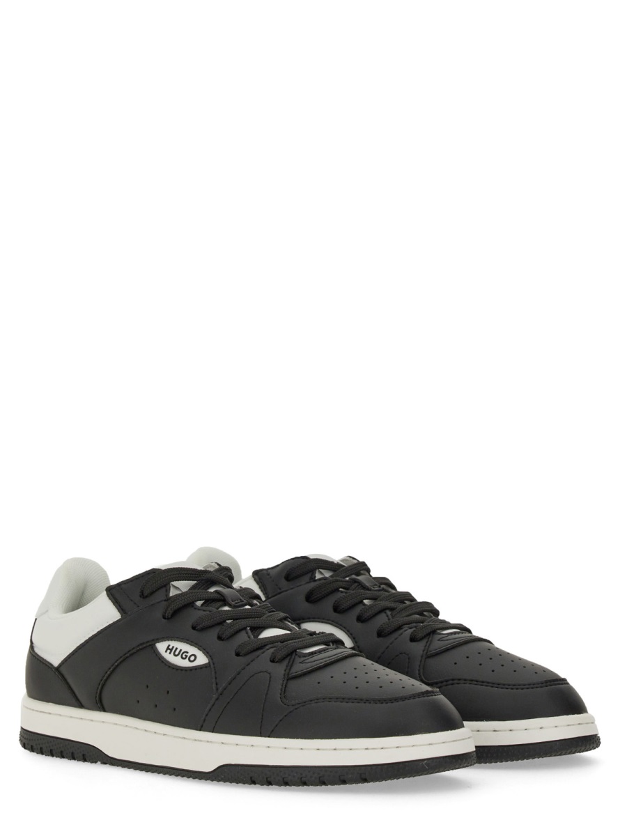 Hugo LEATHER SNEAKER Zwart