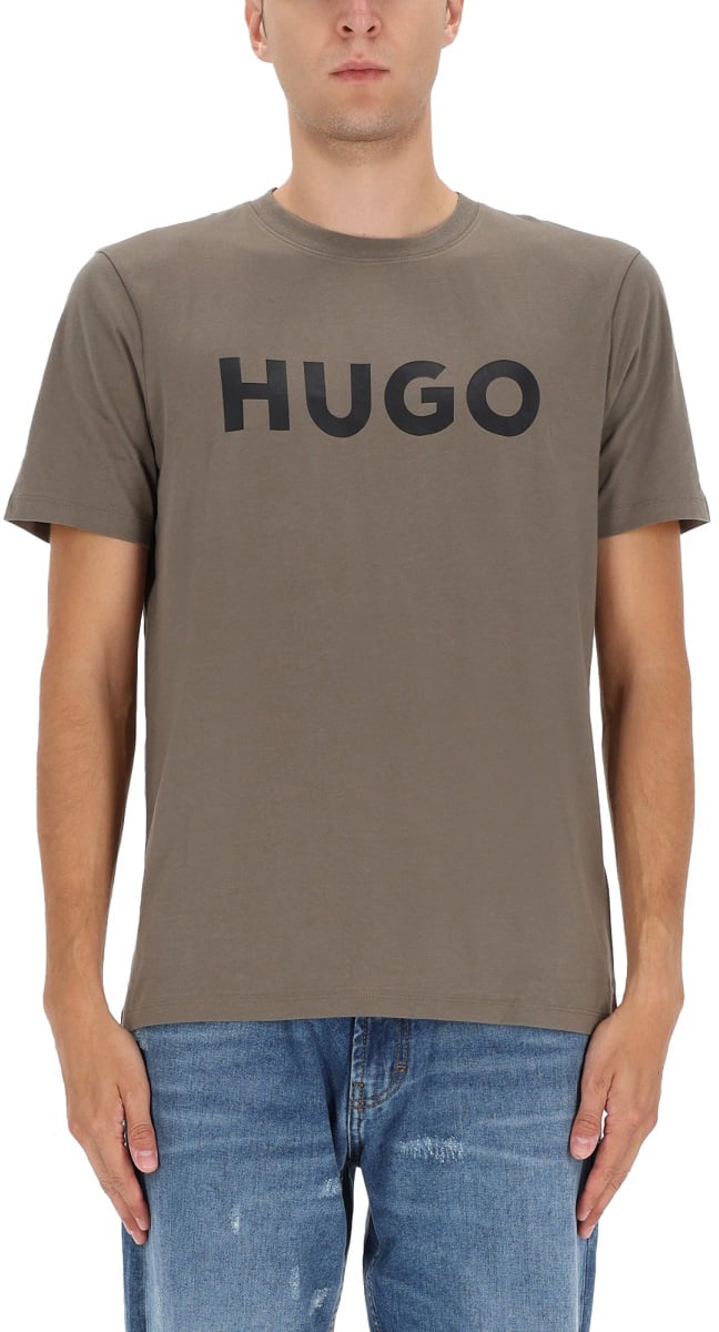Hugo "DULIVIO" T-SHIRT WITH LOGO Grijs