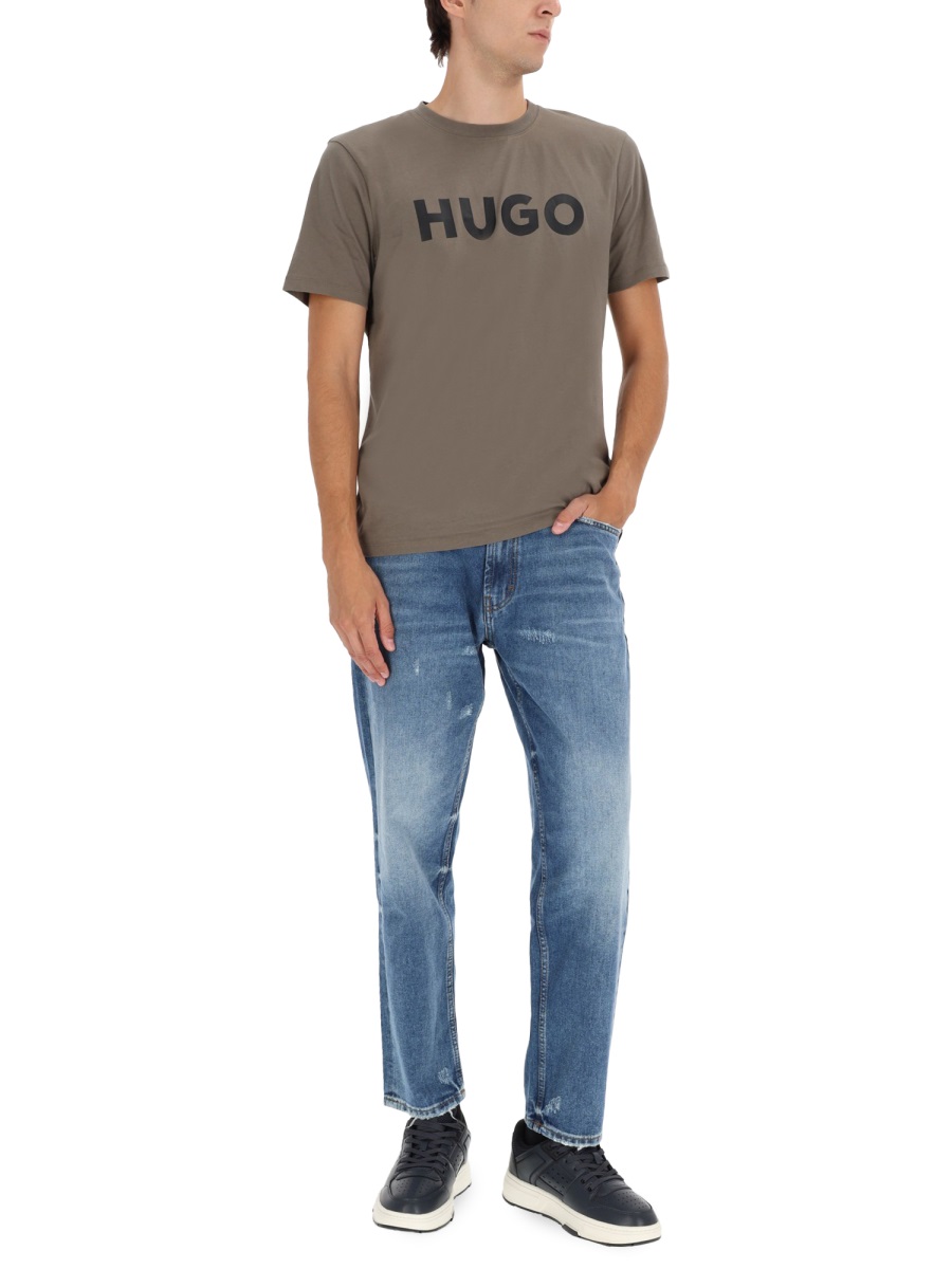 Hugo "DULIVIO" T-SHIRT WITH LOGO Grijs