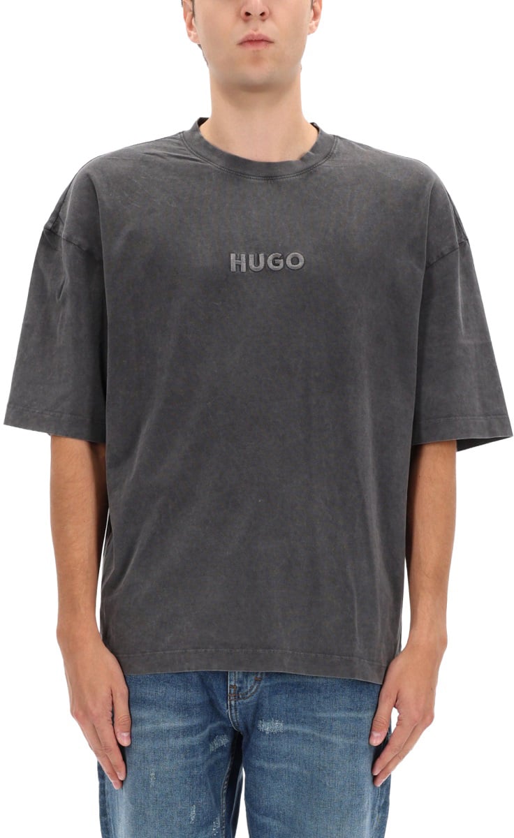 Hugo T-SHIRT WITH LOGO Grijs
