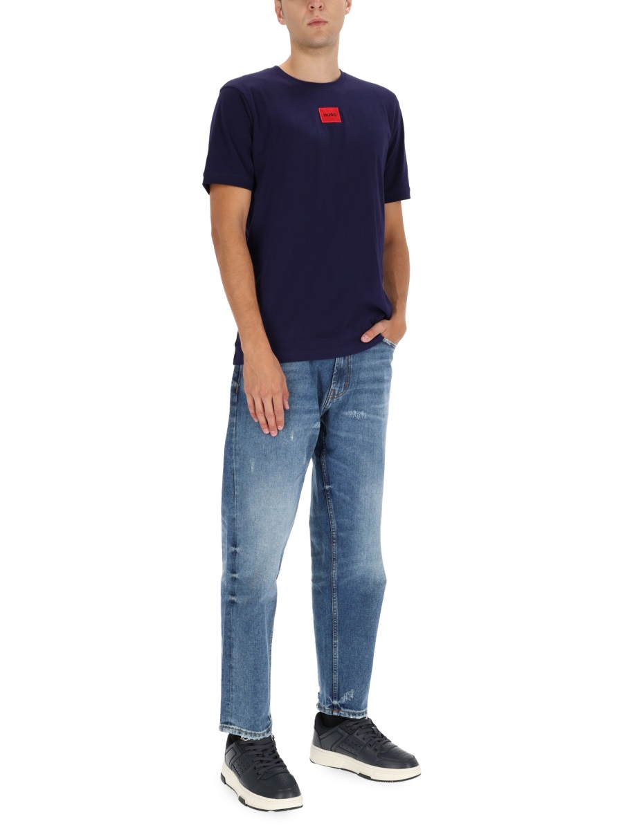 Hugo T-SHIRT WITH LOGO Blauw