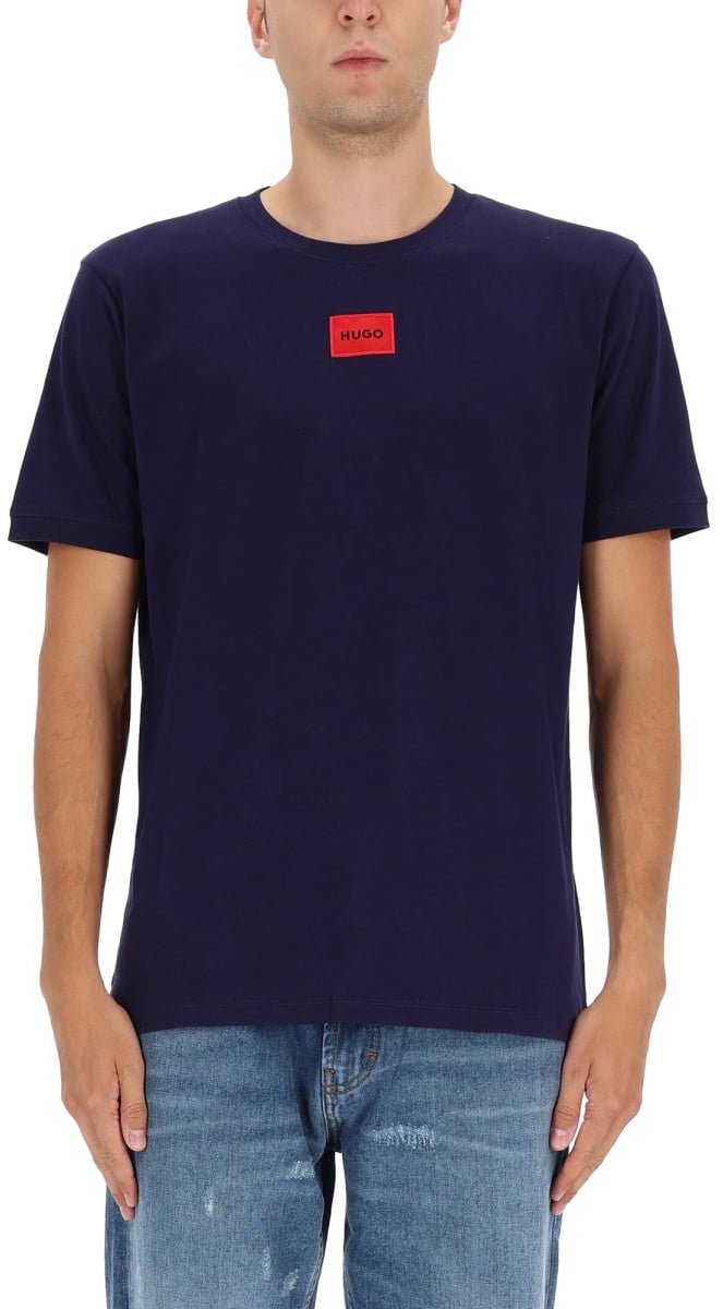 Hugo T-SHIRT WITH LOGO Blauw