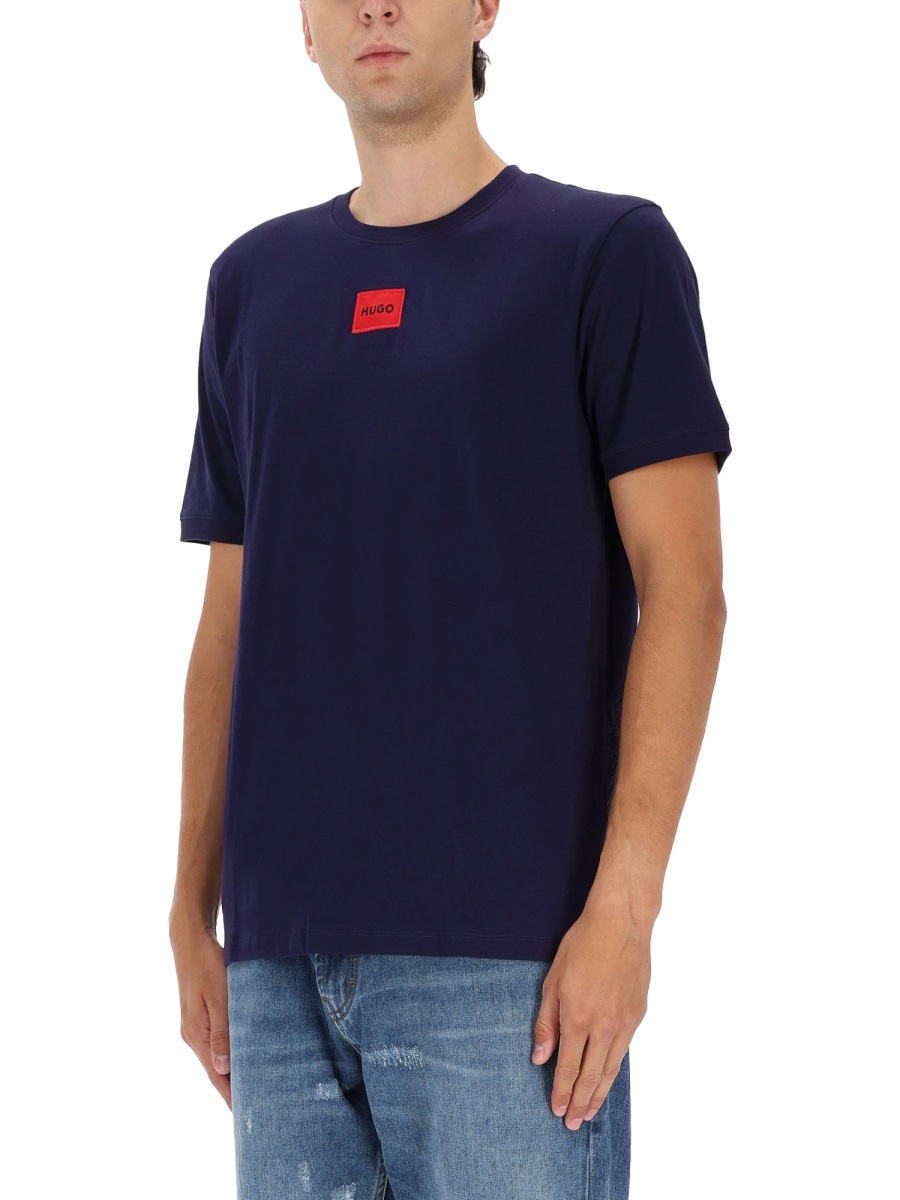 Hugo T-SHIRT WITH LOGO Blauw