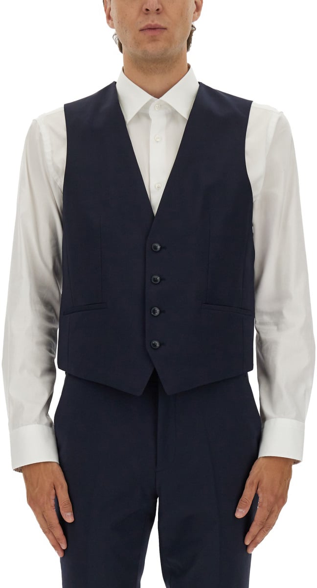 Hugo SLIM FIT VEST Blauw