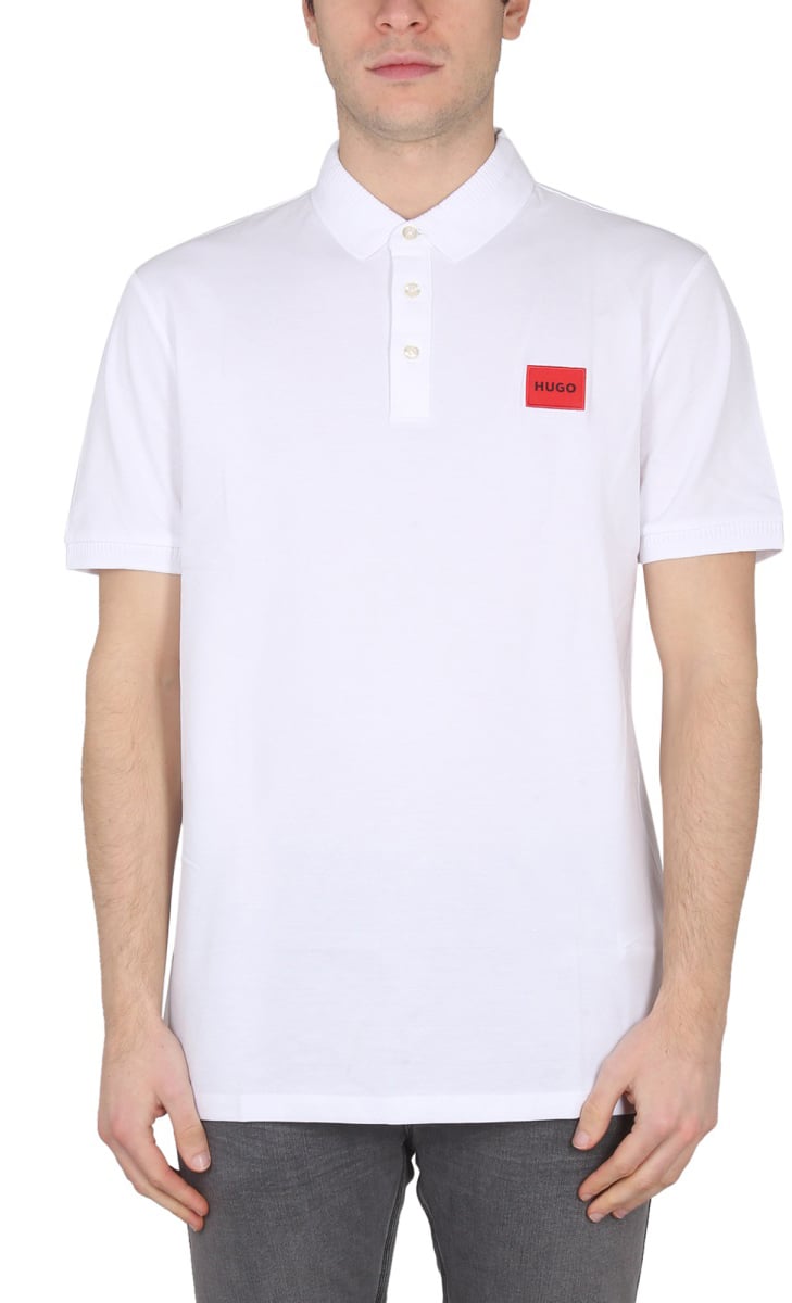 Hugo POLO WITH LOGO PATCH Wit