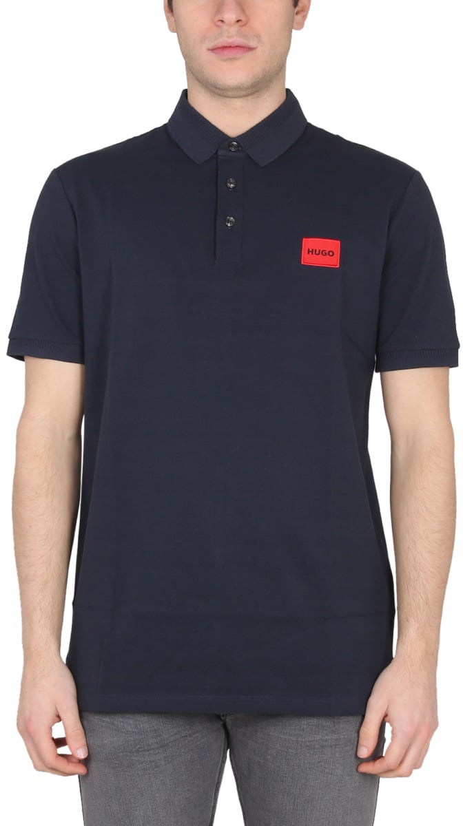 Hugo POLO WITH LOGO PATCH Blauw