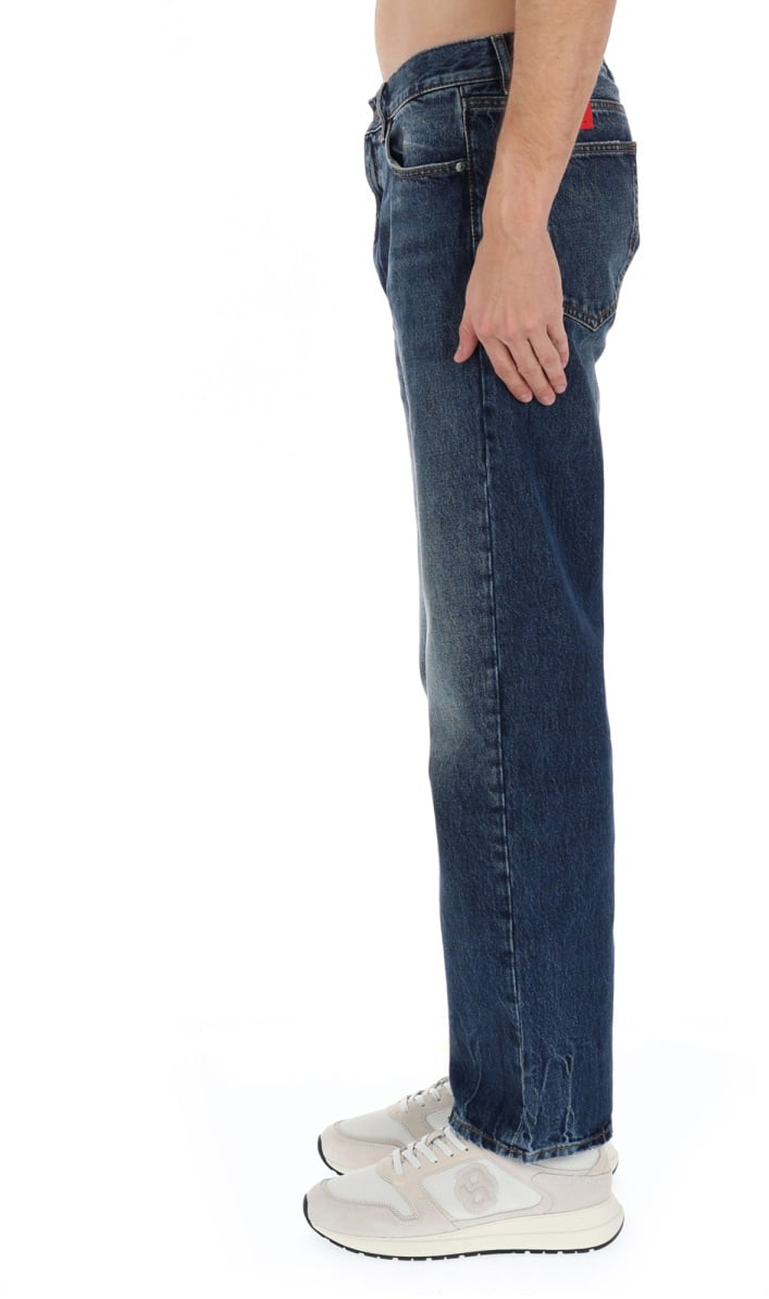 Hugo COTTON DENIM JEANS Blauw