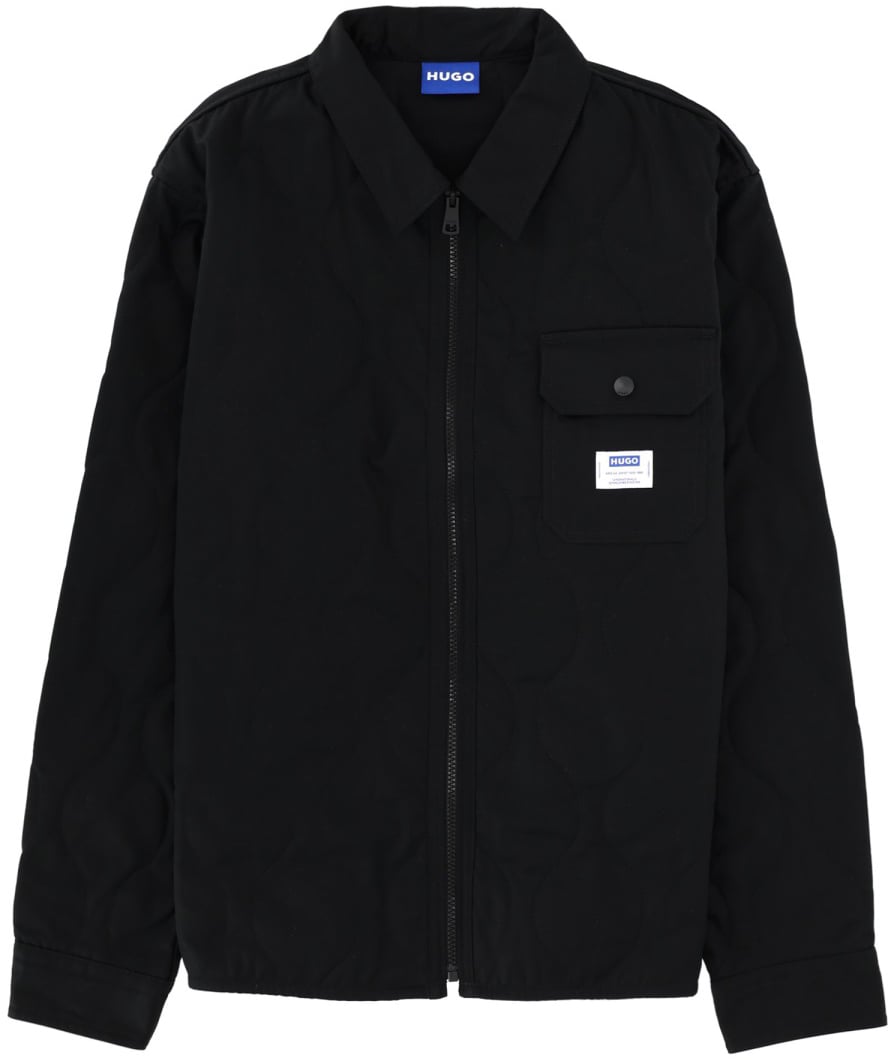 Hugo COTTON OVERSHIRT Zwart