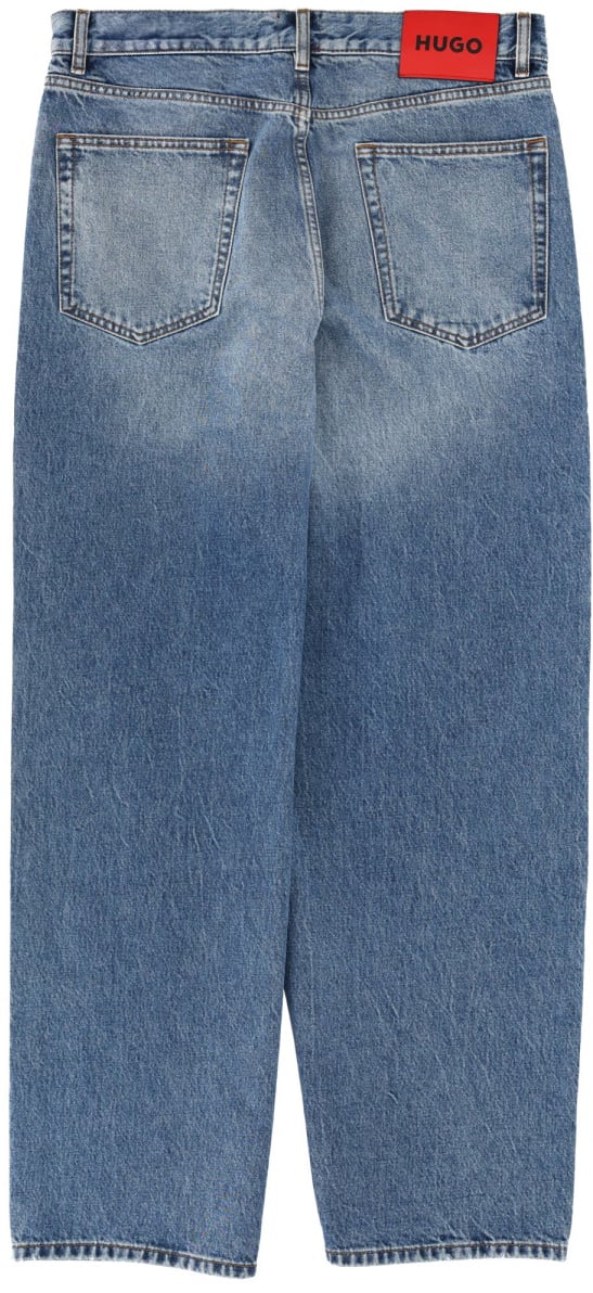 Hugo JEANS WITH LOGO PATCH Blauw