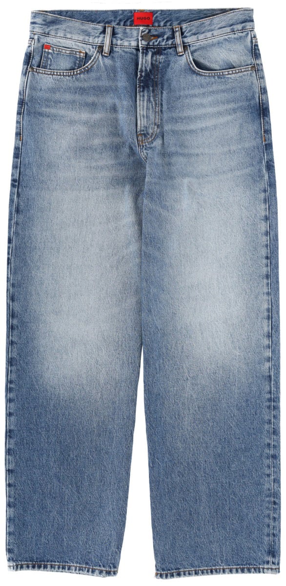 Hugo JEANS WITH LOGO PATCH Blauw