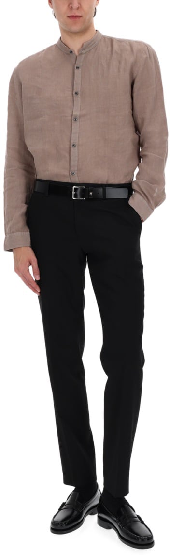 Hugo CAMICIA IN LINO Bruin