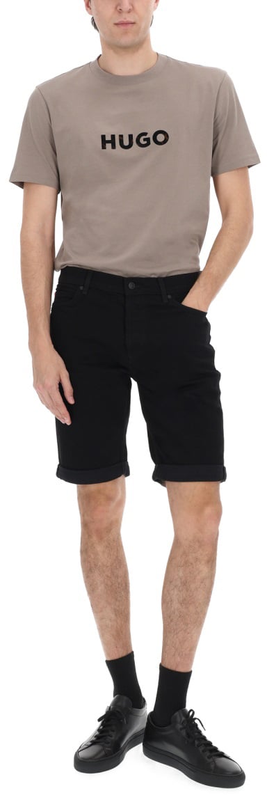 Hugo SHORTS CON PATCH LOGO Zwart
