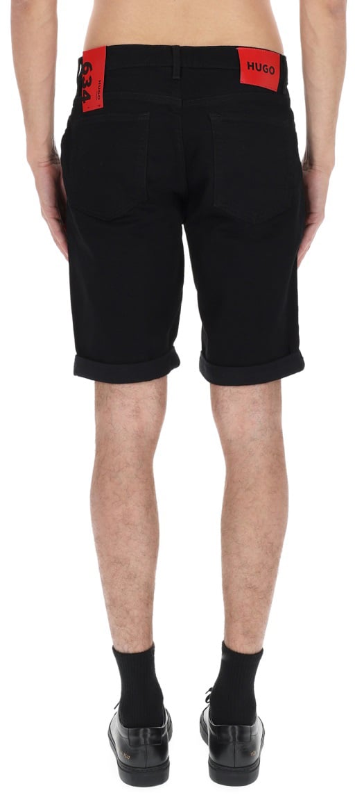 Hugo SHORTS CON PATCH LOGO Zwart
