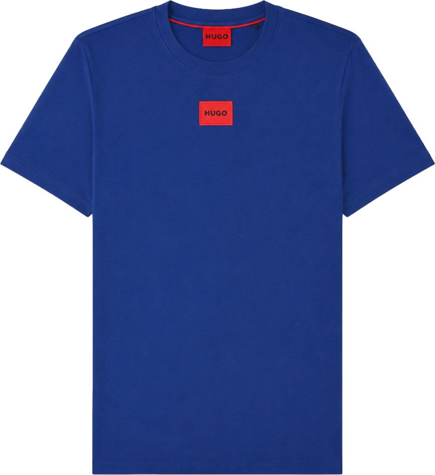Hugo T-SHIRT CON PATCH LOGO Blauw