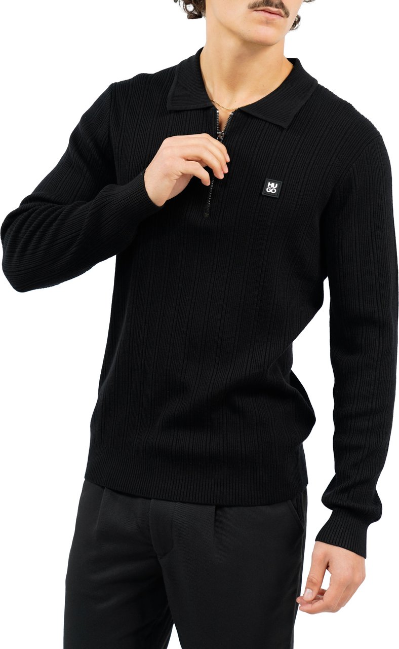 Hugo Sastoro Knit Polo Zwart
