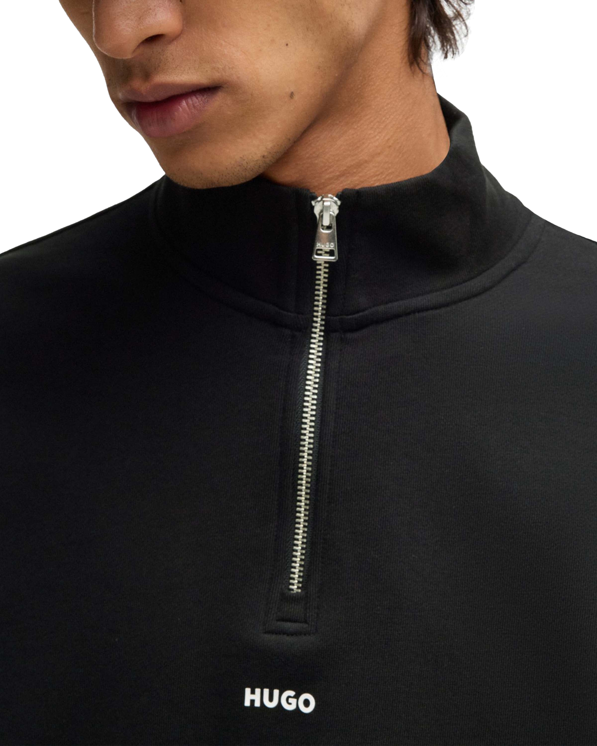 Hugo Durty244 Half Zip Sweater Zwart