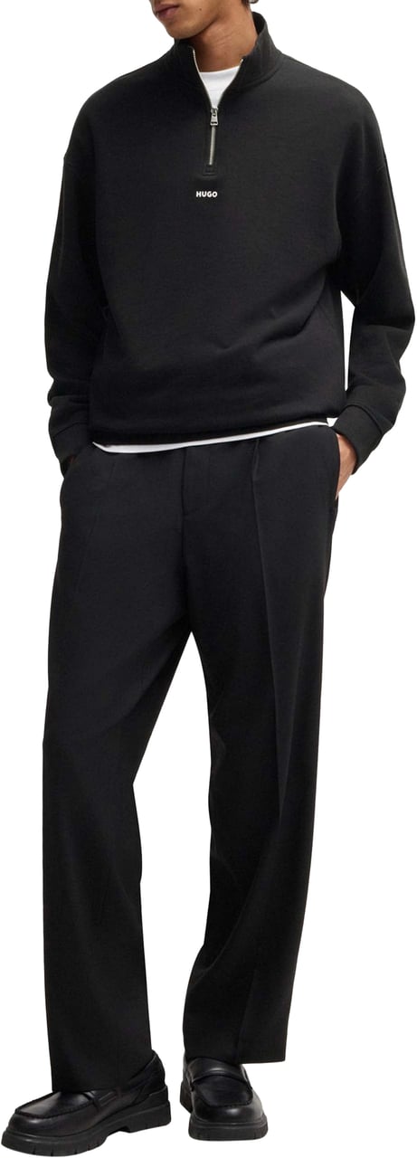 Hugo Durty244 Half Zip Sweater Zwart