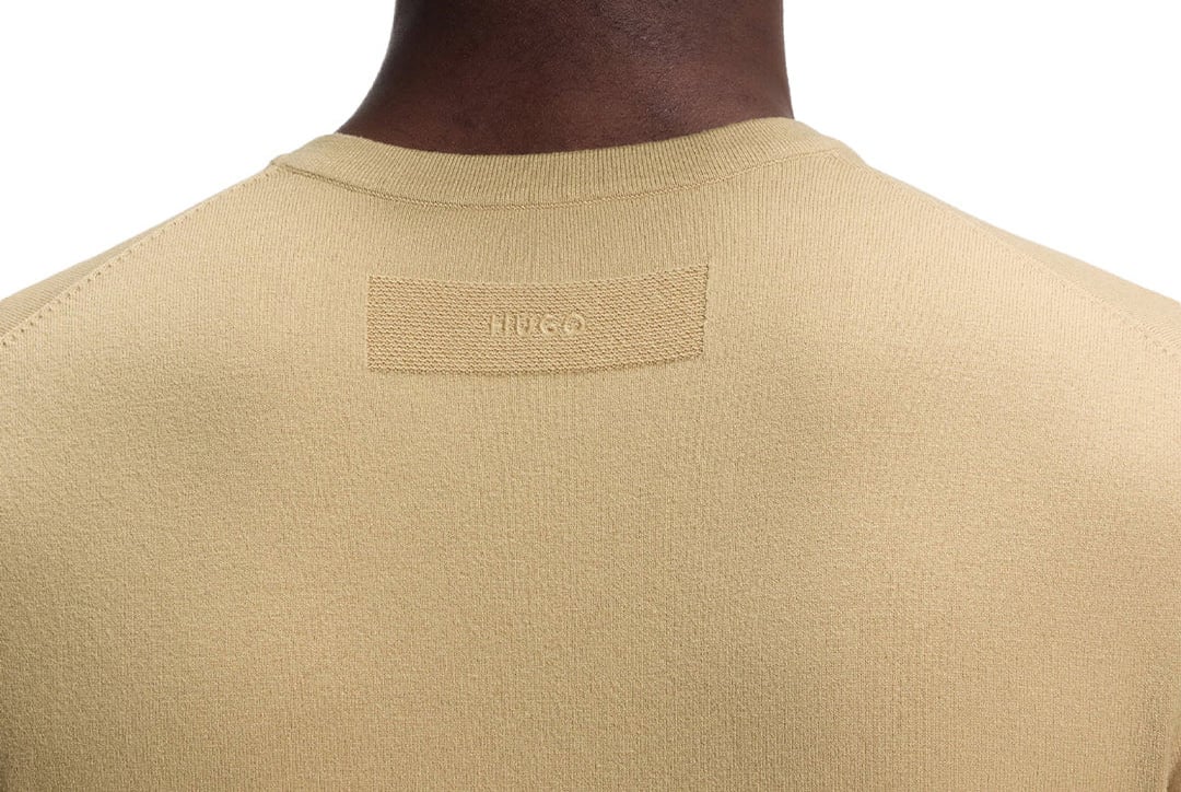 Hugo San Carl Knit T-Shirt Beige