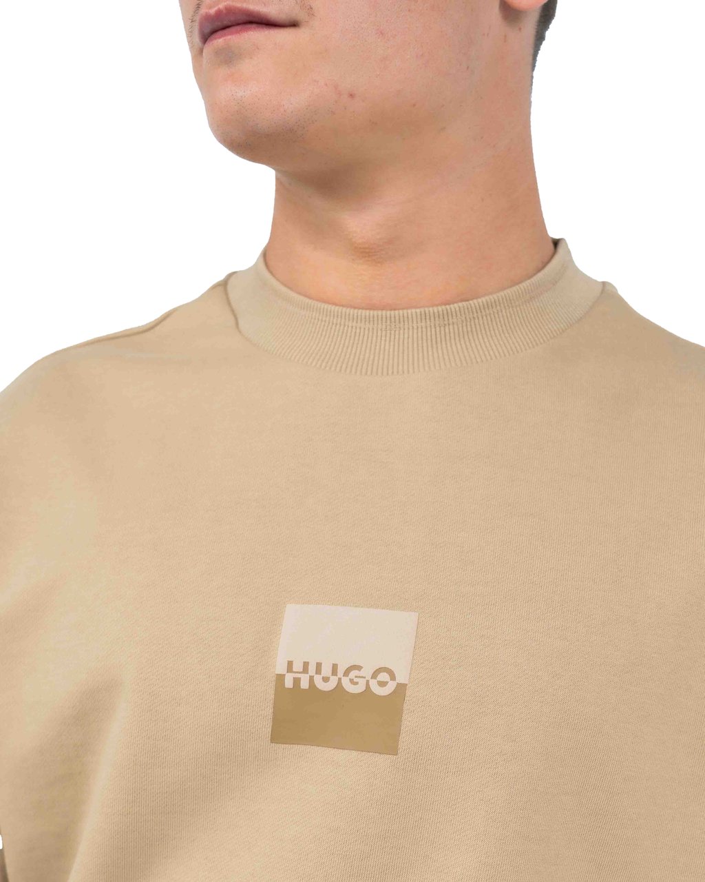Hugo Dusplited Hoodie Beige