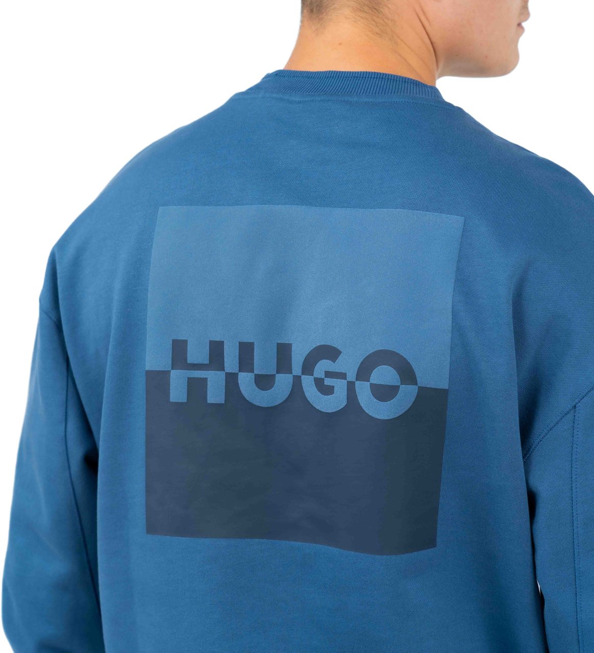 Hugo Dusplited Hoodie Blauw