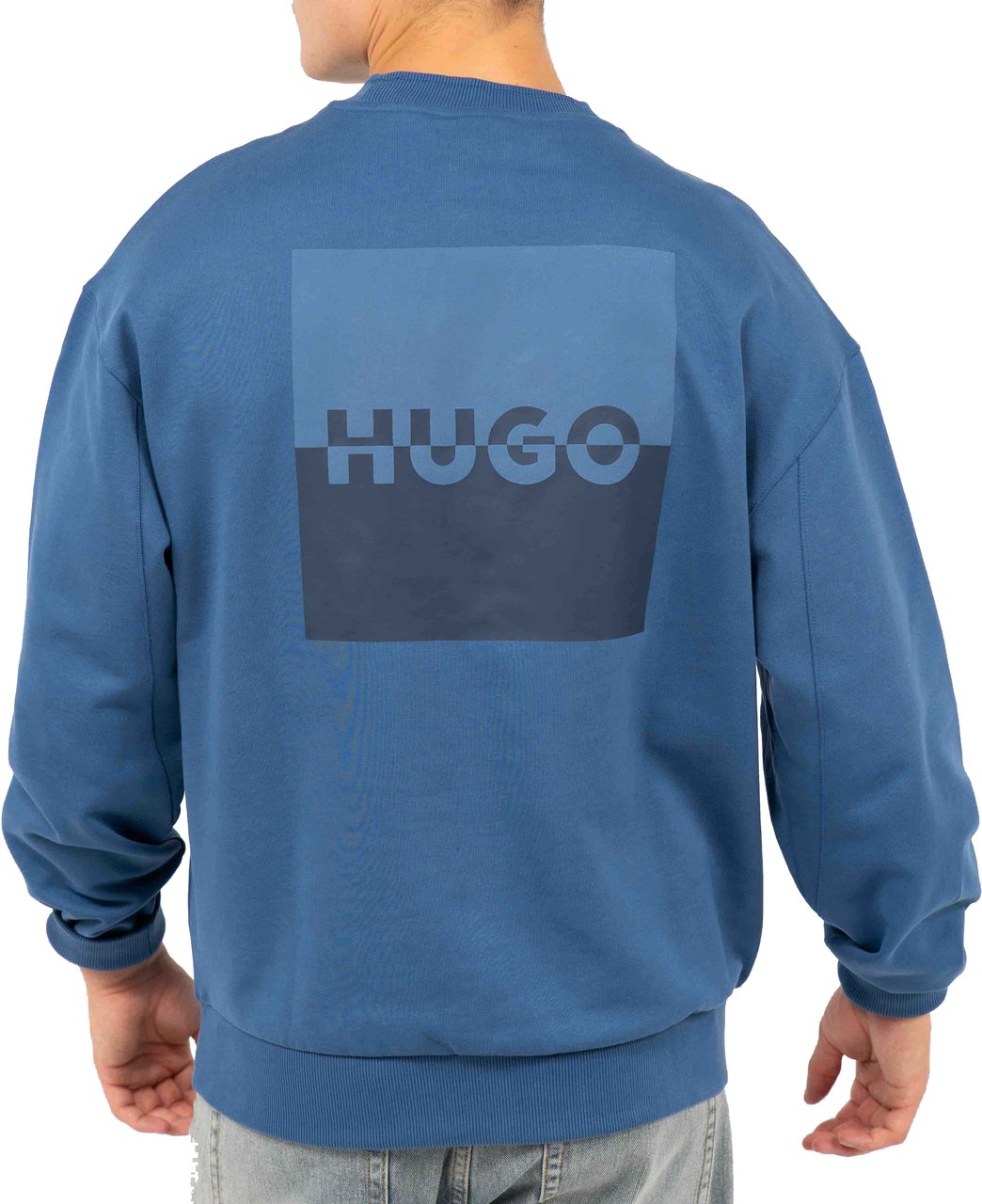 Hugo Dusplited Sweater Blauw