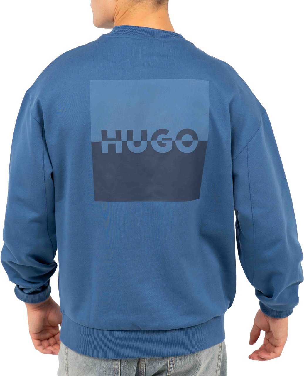 Hugo Dusplited Hoodie Blauw
