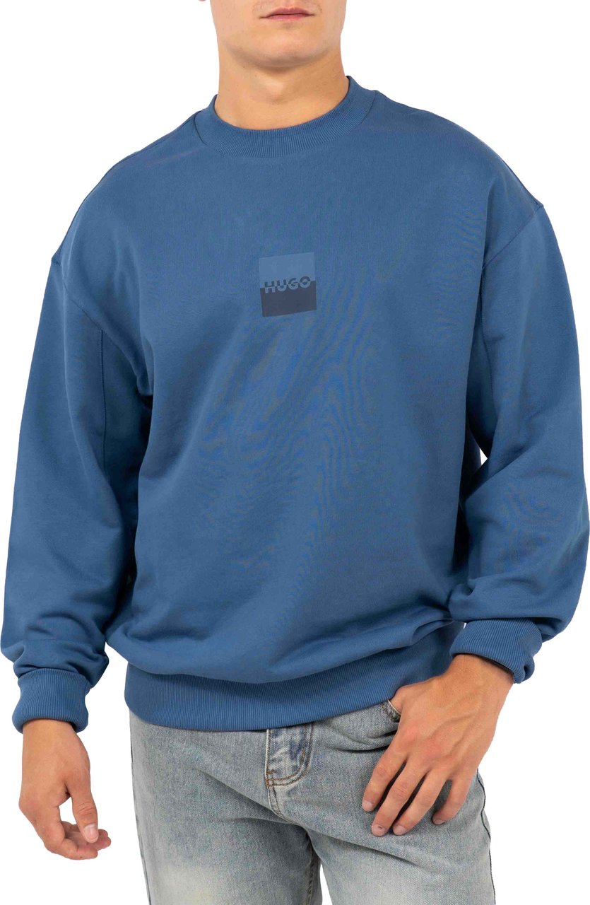 Hugo Dusplited Sweater Blauw
