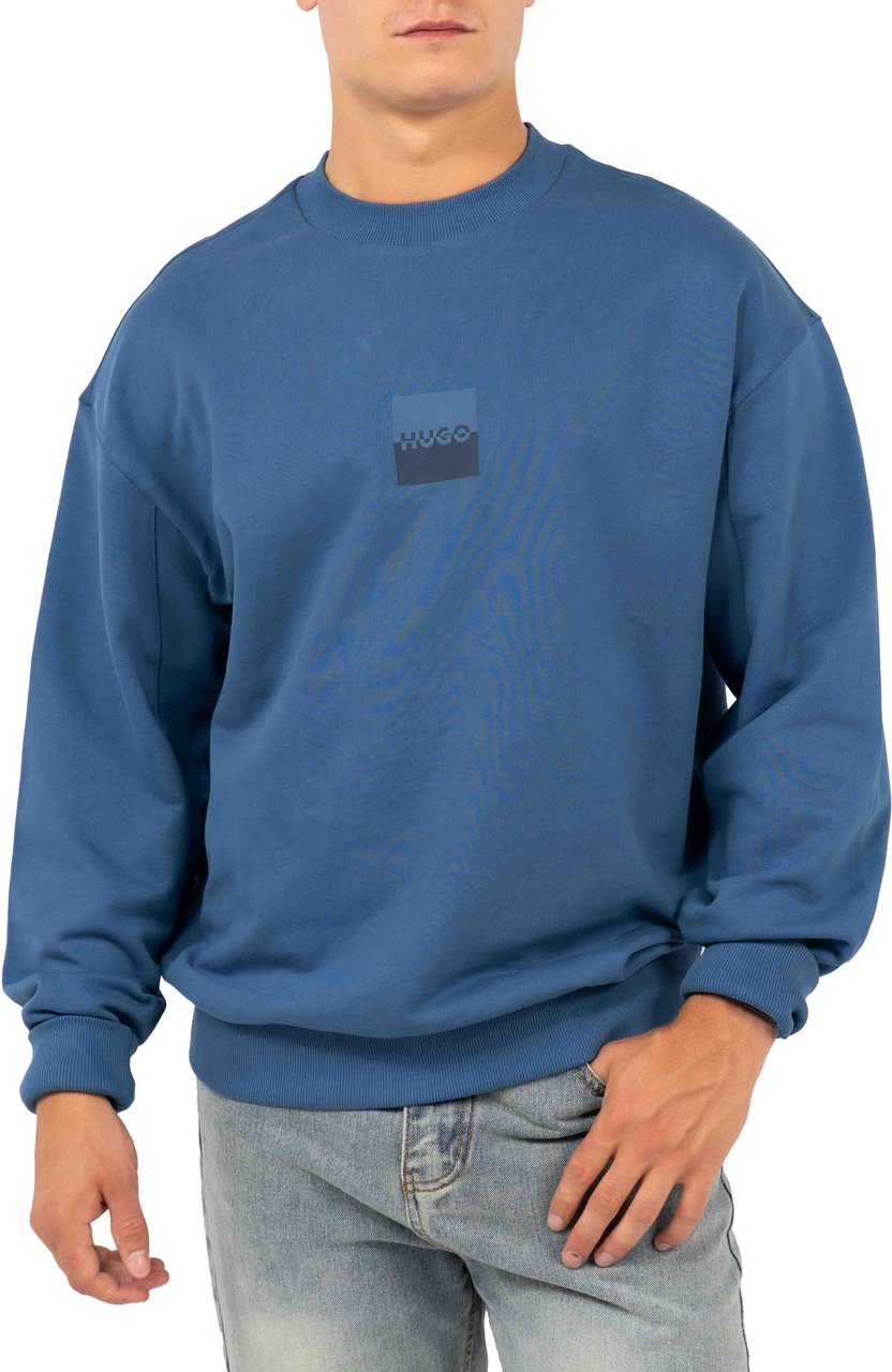 Hugo Dusplited Hoodie Blauw