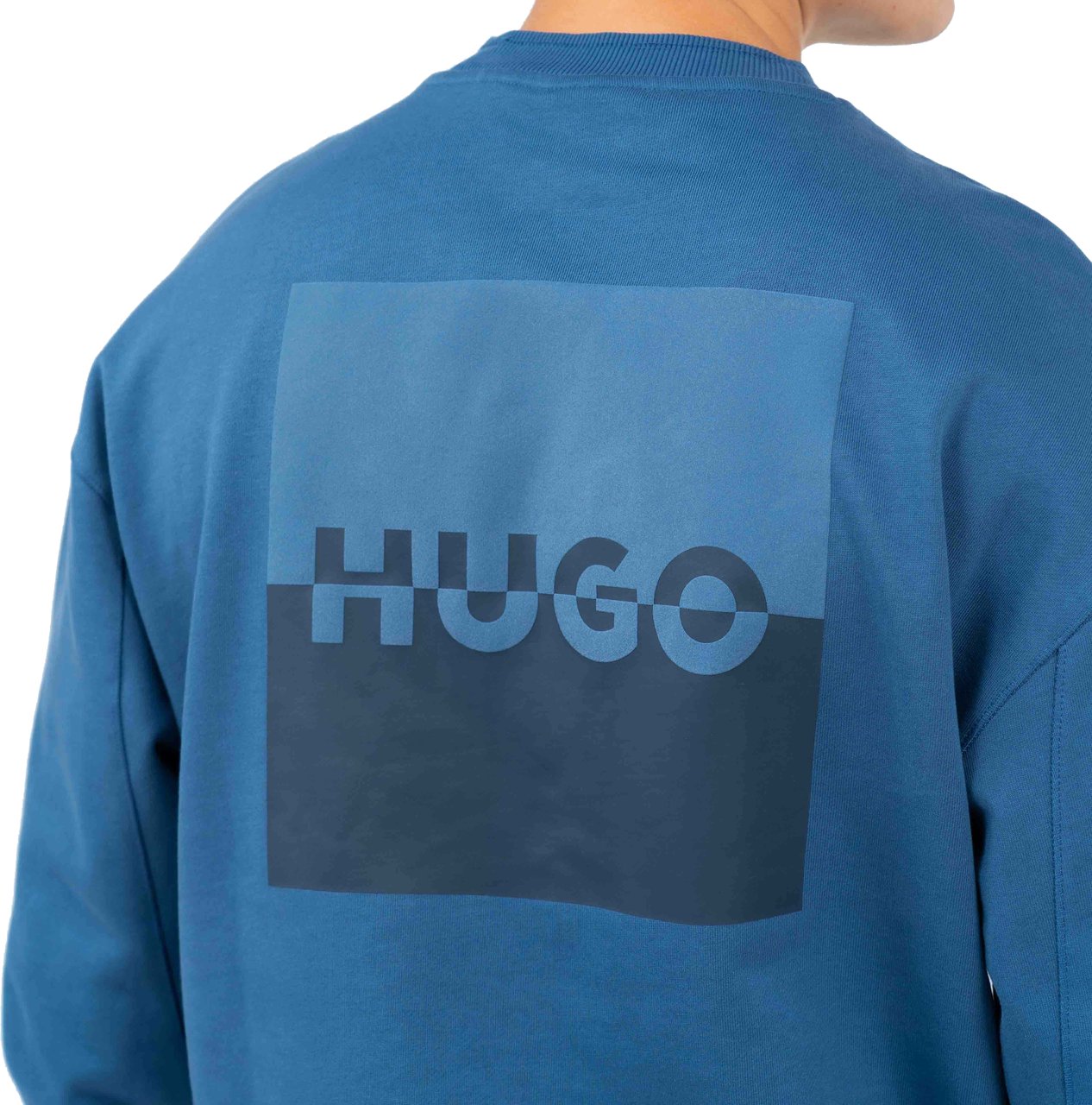 Hugo Dusplited Sweater Blauw
