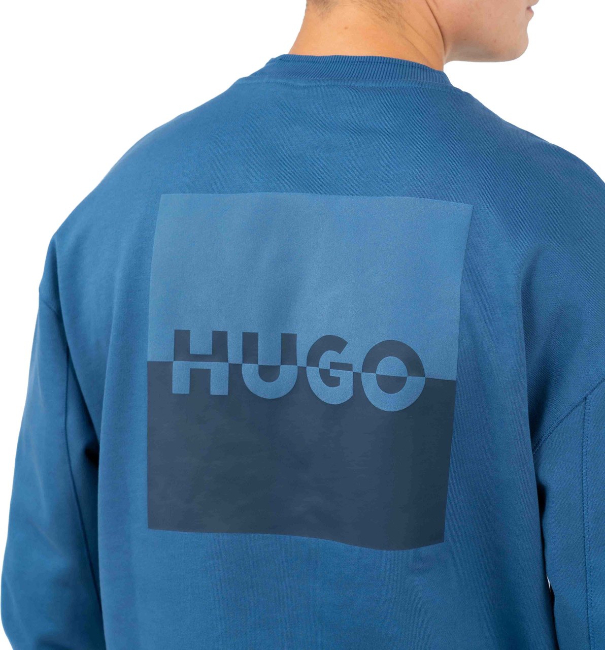 Hugo Dusplited Sweater Blauw