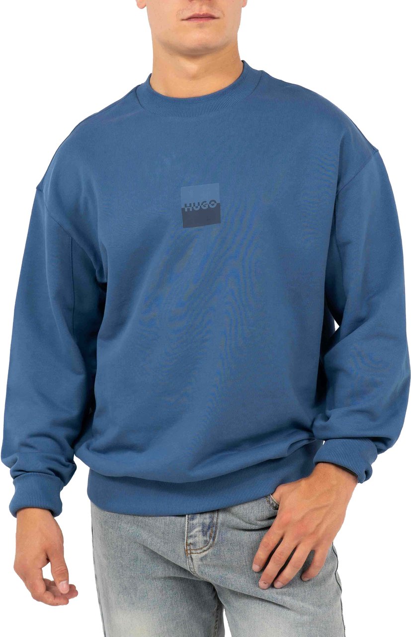 Hugo Dusplited Sweater Blauw