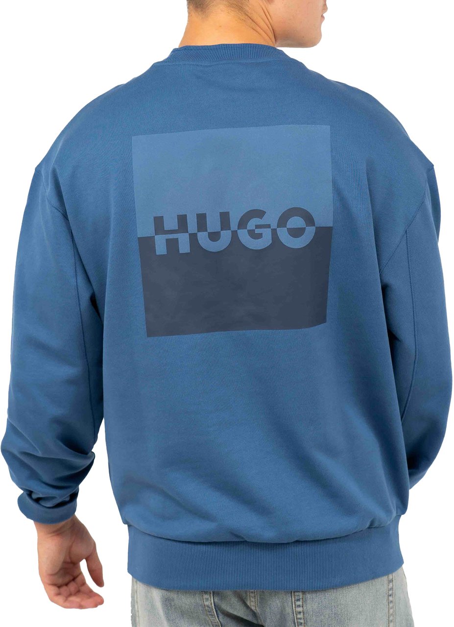 Hugo Dusplited Hoodie Blauw