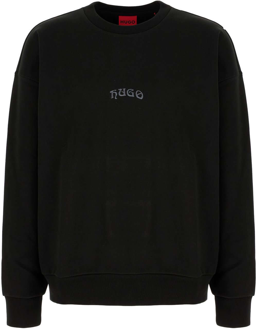 Hugo Hugo Black cotton sweatshirt Zwart