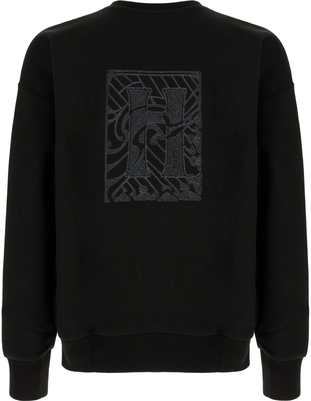 Hugo Hugo Black cotton sweatshirt Zwart