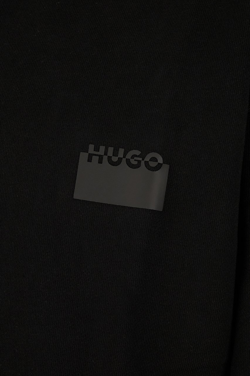 Hugo Hugo Black cotton sweatshirt Zwart