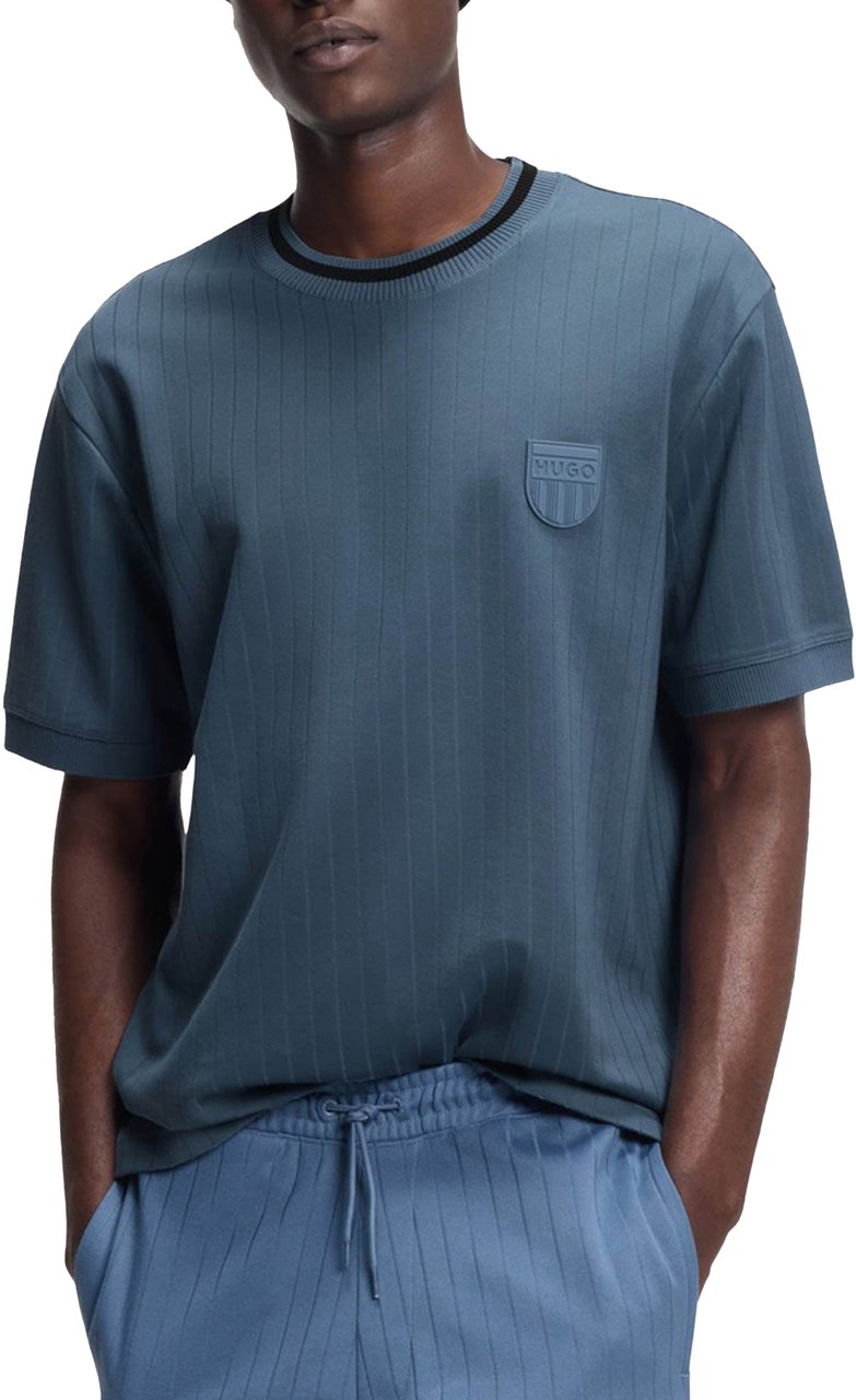 Hugo Davros T-Shirt Blauw