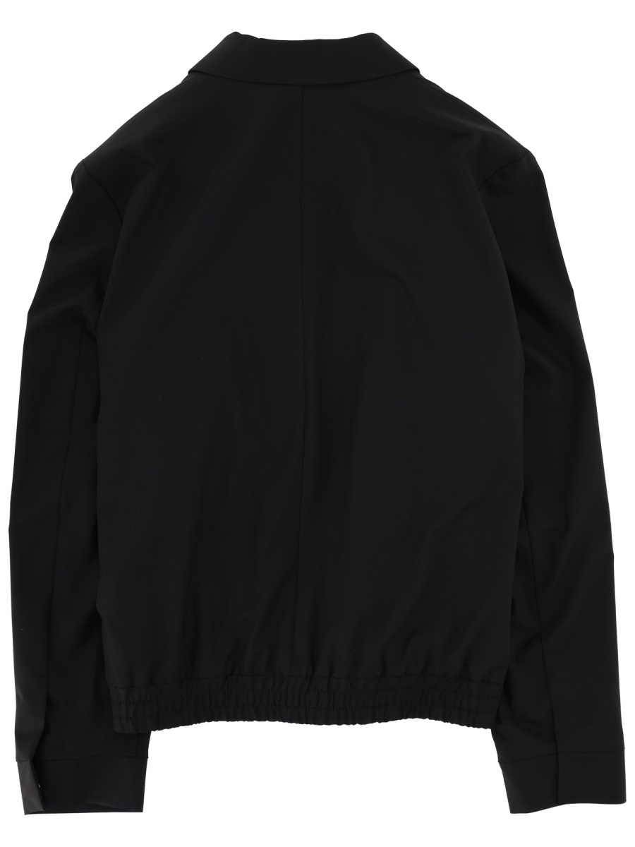 Hugo Black Red Lining Minimalist Zip Jacket Zwart