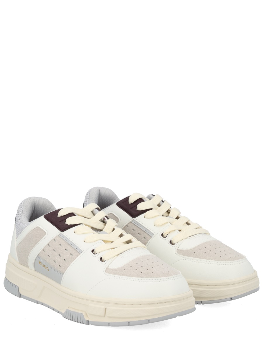 Hugo Yarrow Premium Polyester Cream Sneakers Neutraal