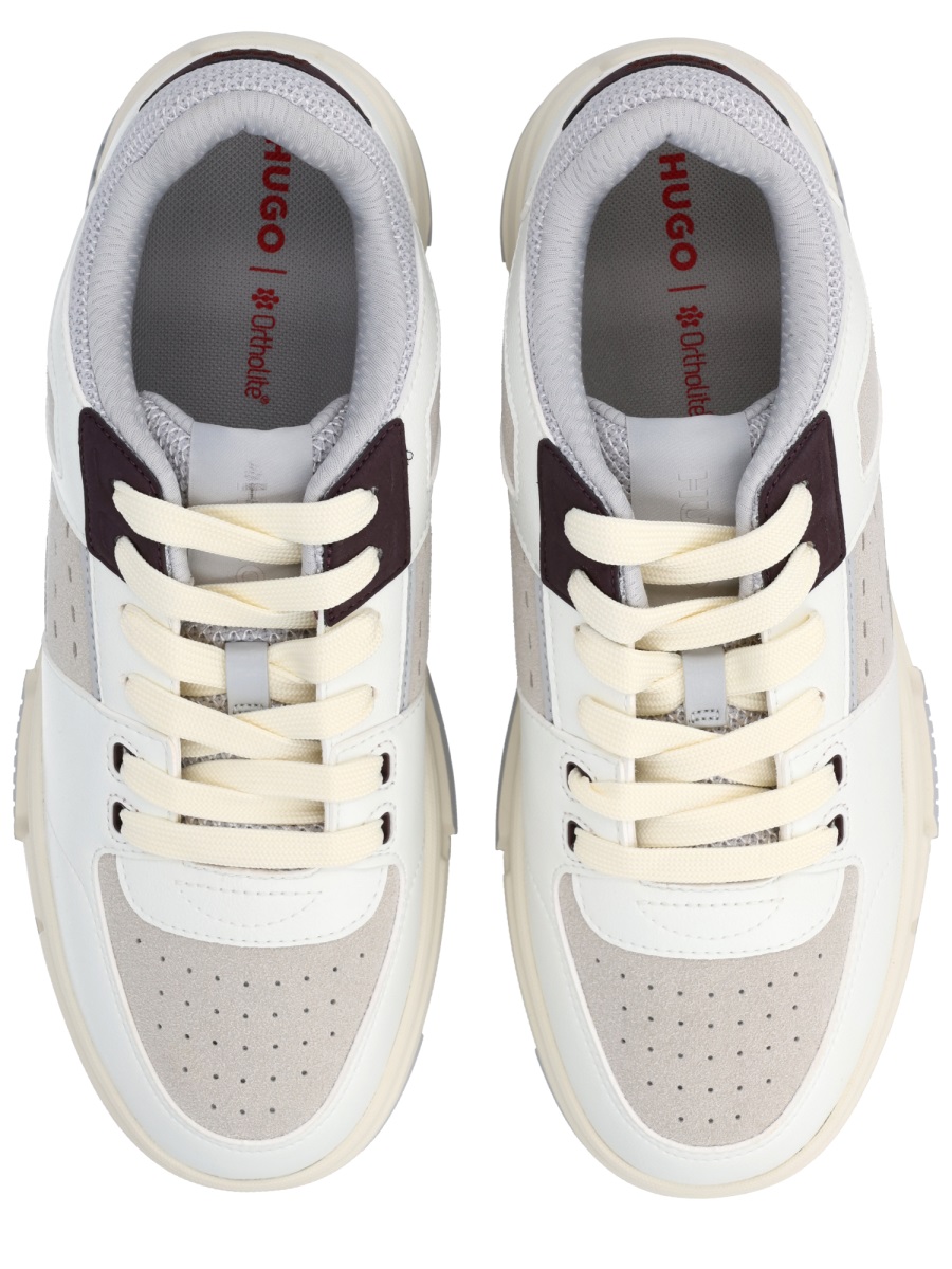Hugo Yarrow Premium Polyester Cream Sneakers Neutraal