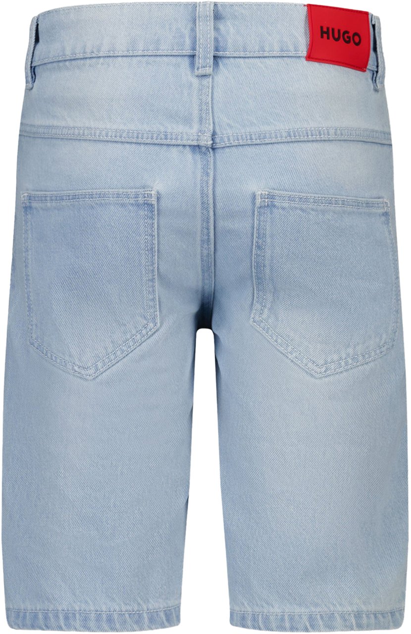 Hugo HUGO Kinder Jongens Shorts In Jeans Blauw