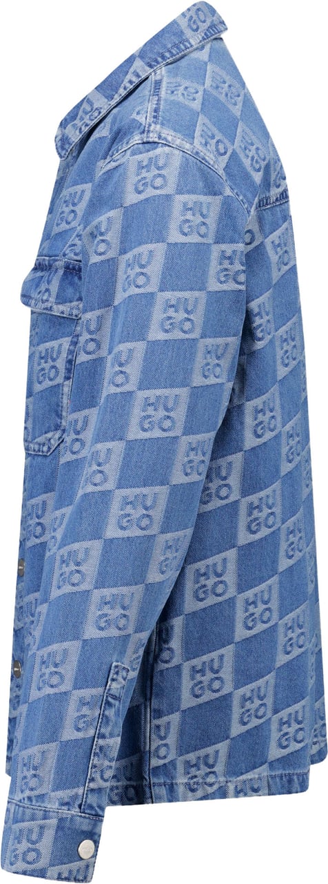 Hugo HUGO Kinder Jongens Blouse In Jeans Blauw