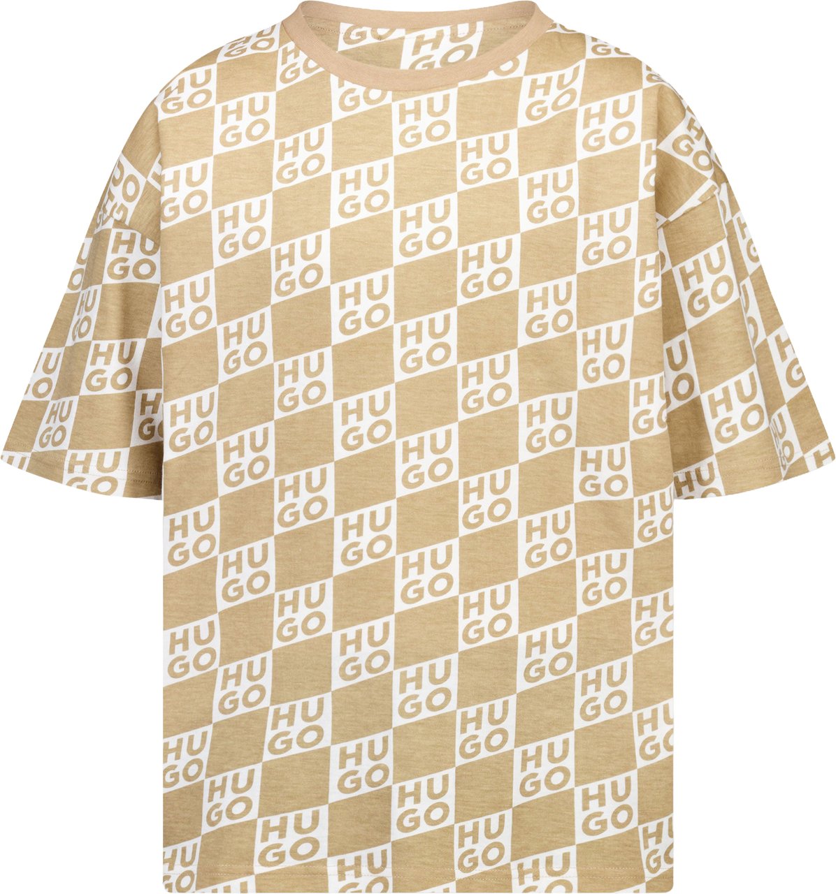 Hugo HUGO Kinder Jongens T-Shirt In Beige Beige