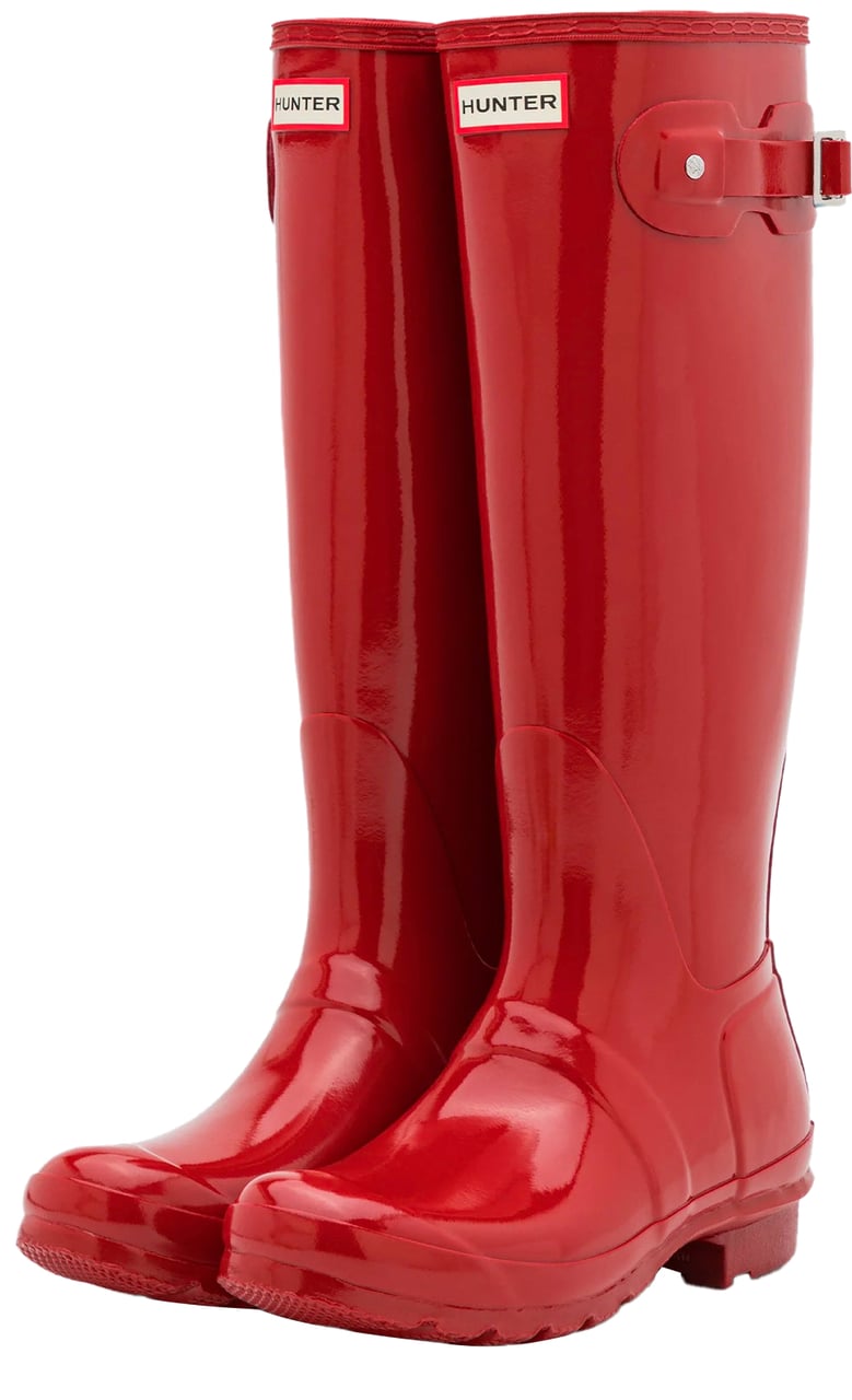 Hunter Tall Boots Womens Original Gloss Military Red Divers