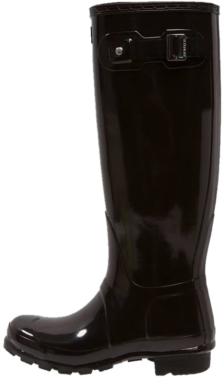 Hunter Tall Boots Womens Original Gloss Nero Zwart