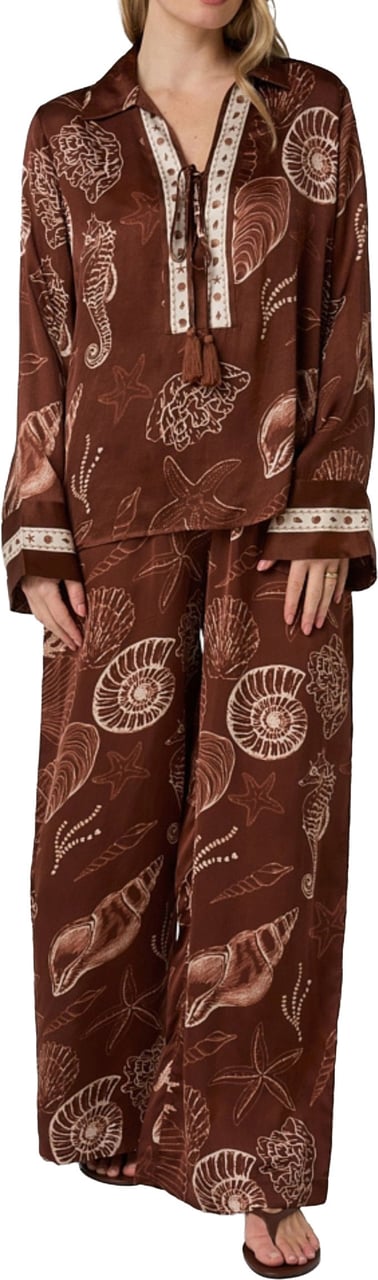 Ibana Tarya Shell Blouses Donkerbruin 302620181 Bruin