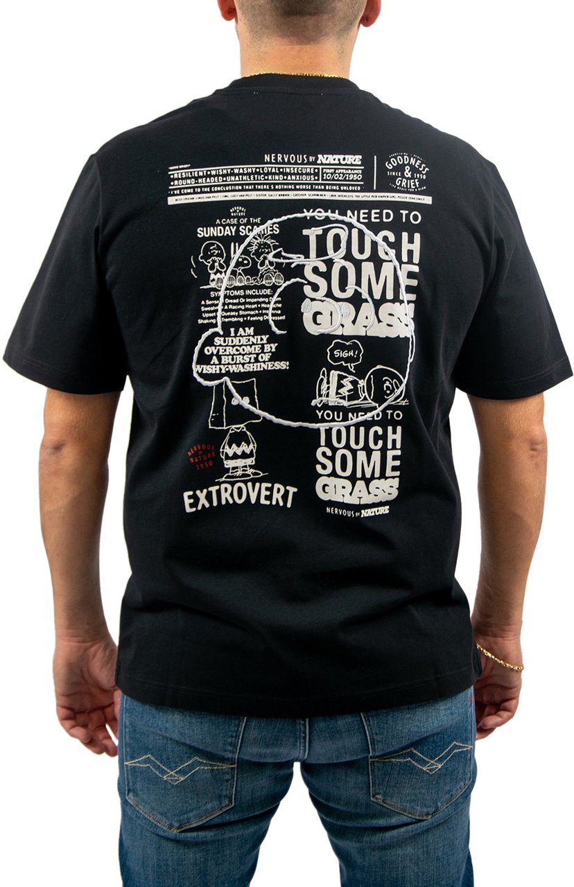 Iceberg Iceberg Charlie Brown Back-Print T-Shirt Zwart