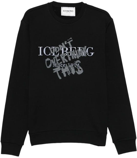 Iceberg Iceberg Logo Sweater Graffic Zwart