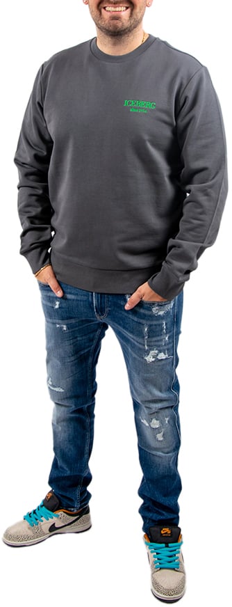 Iceberg Iceberg Basic Sweater Regular Fit Grijs